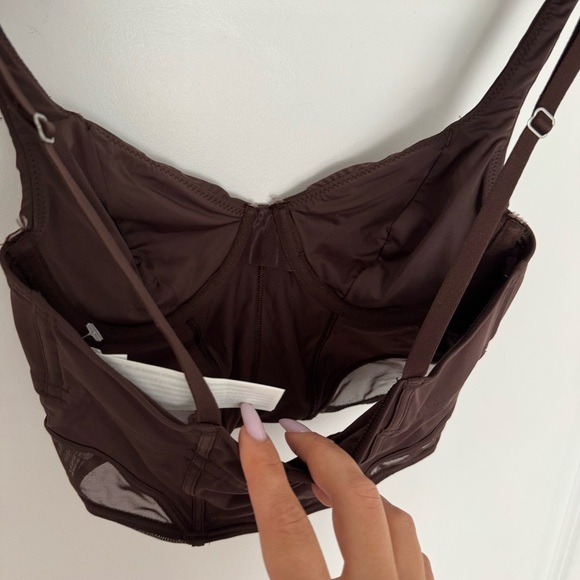 Dark Brown corset, GILLY HICKS MICRO-MODAL + MESH BUSTIER size XS - Picture 11 of 11